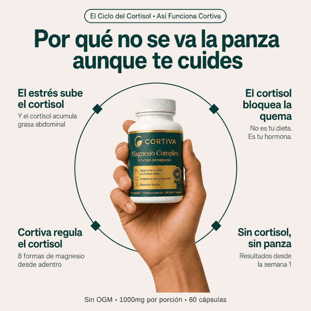 Cortiva - Capsulas Premium de Magnesio Anticortisol 8 en 1