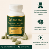 Cortiva - Capsulas Premium de Magnesio Anticortisol 8 en 1