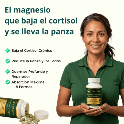 Cortiva - Capsulas Premium de Magnesio Anticortisol 8 en 1